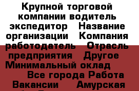 Крупной торговой компании водитель-экспедитор › Название организации ­ Компания-работодатель › Отрасль предприятия ­ Другое › Минимальный оклад ­ 23 000 - Все города Работа » Вакансии   . Амурская обл.,Благовещенск г.